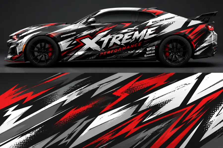 Car wrap vector art