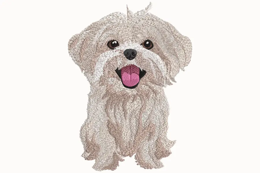 Custom pet portrait embroidery digitizing design