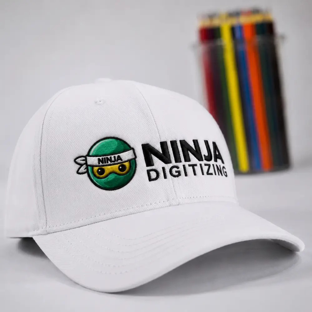 Cap embroidery digitizing